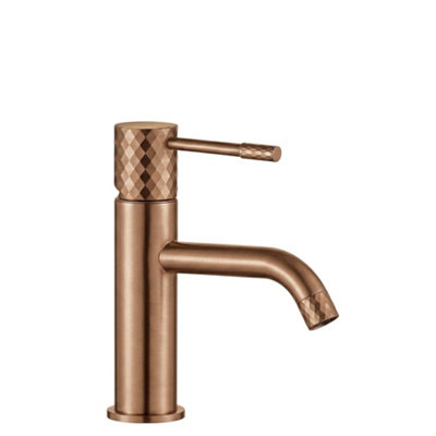 Washbasin Faucet Rea Lungo Low Brush Copper 10X20X19Cm from B&Q