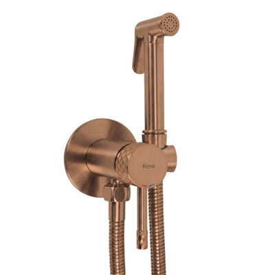 Bidet Faucet Rea Loop Lungo Diamond Brush Copper from B&Q