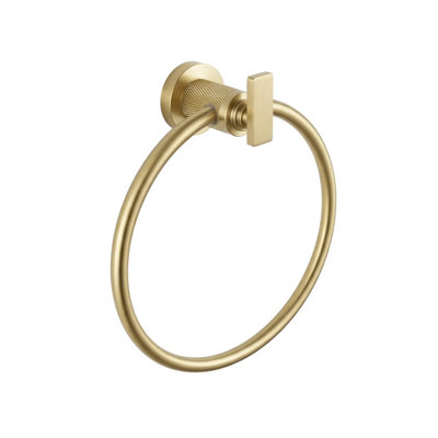 Towel Holder Rea 81307 Modern Brush Gold from B&Q