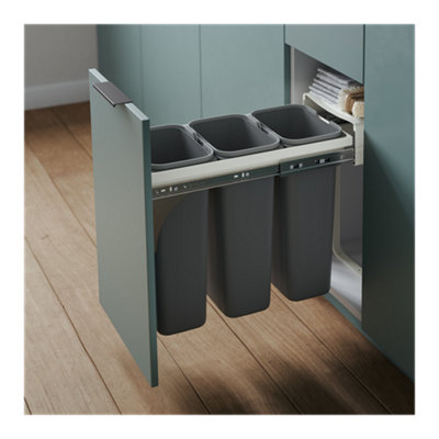 Rejs Recycle BinPull Out Waste BinW: 300mm (Jc604)Without Front Fixing Brackets from B&Q