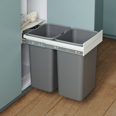 Rejs Recycle BinPull Out Waste BinW: 400mm (Jc602)Without Front Fixing Brackets from B&Q