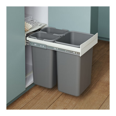 Rejs Recycle BinPull Out Waste BinW: 400mm (Jc601)Without Front Fixing Brackets from B&Q