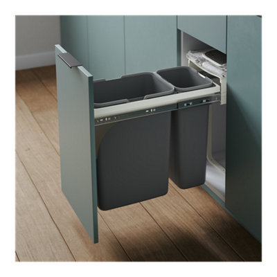 Rejs Recycle BinPull Out Waste BinW: 300mm (Jc603)Without Front Fixing Brackets from B&Q