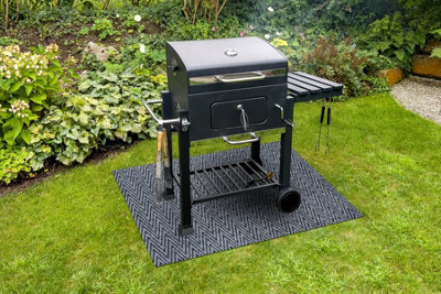 RugsX Magnus 2954 Protective Grill Mat For TerraceOutdoorGrey  150X200 Cm from B&Q