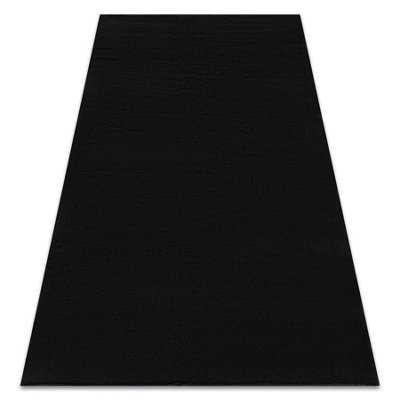 RugsX Modern Washing Carpet Lindo BlackAnti-SlipShaggy 80X150 Cm from B&Q
