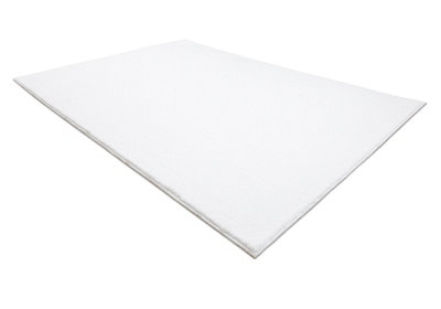 RugsX Modern Washing Carpet Lindo WhiteAnti-SlipShaggy  140X190 Cm from B&Q