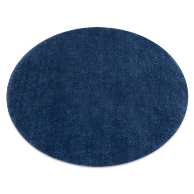 RugsX Modern Washing Carpet Lindo Circle Navy BlueAnti-SlipShaggy Circle 120 Cm from B&Q