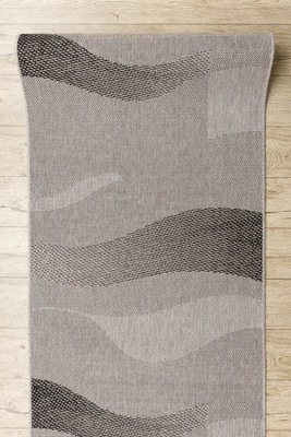B&Q -  Runner Sizal Floorlux Design 20212 Silver / Black 70 Cm  70X200 Cm
