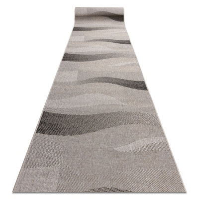 RugsX Runner Sizal Floorlux Design 20212 Silver / Black 120 Cm 120X960 Cm from B&Q