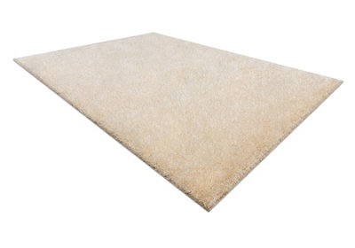 RugsX Carpet Buenos 6652 Shaggy PlainSingle Color Cream  80X150 Cm from B&Q