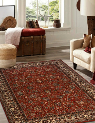 RugsX Wool Carpet Kashqai 4362 200 Ornament Claret / Beige  240X340 Cm from B&Q