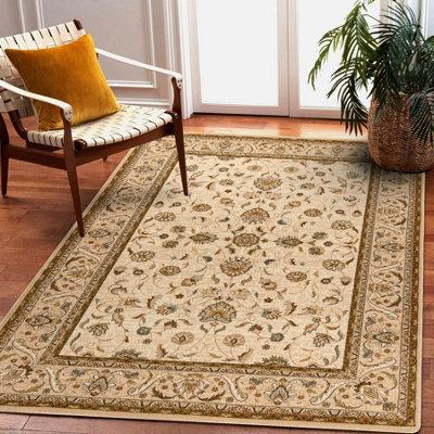 RugsX Wool Carpet Omega Aries Flowers Pearl 100X150 Cm from B&Q