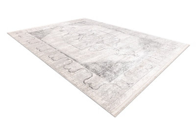 RugsX Distin 0107B Grey / Light Grey / White Modern CarpetOrnamentFrame  80X150 Cm from B&Q