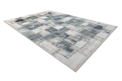 RugsX Distin 0143A Navy Blue / Blue / White Modern CarpetGeometricVinta  120X170 Cm from B&Q