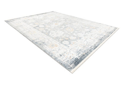 RugsX Distin 0835A Grey / Light Grey / White Modern CarpetOrnamentFrame  120X170 Cm from B&Q