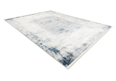 RugsX Distin 0845A White / Navy Blue / Blue Modern CarpetAbstractionFra  120X170 Cm from B&Q