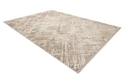 RugsX Modern Carpet Duke 51541 BeigeGeometricStructuredVery SoftFri  240X330 Cm from B&Q