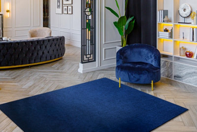 RugsX Carpet Visco Dark Blue 10 PlushImitation Of Rabbit Fur  160X220 Cm from B&Q