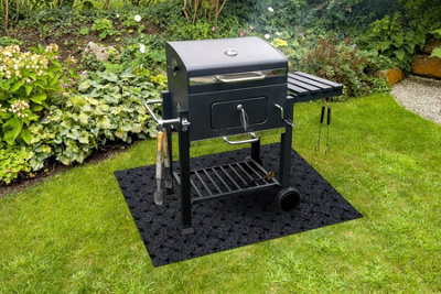 RugsX Vectra 900 Protective Grill Mat For TerraceOutdoorAnthracite  140X200 Cm from B&Q