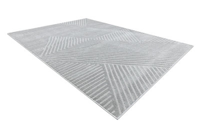 RugsX Carpet Balance 1503 GreyGeometricStructuralGlamour  140X190 Cm from B&Q