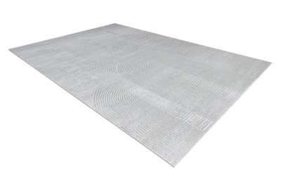 Rugsx Carpet Balance 9086 - Geometric, Structural, Glamour 80X150 Cm Grey