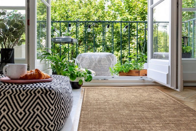 RugsX Carpet Sizal Floorlux 20211 Coffee / Natural  80X150 Cm from B&Q