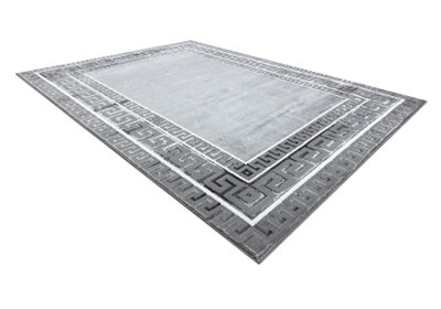 RugsX Carpet Allure 1960 Greek KeyFrameStructuralStylishGlamour Grey 140X190 Cm from B&Q