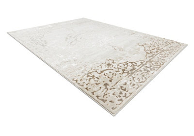 RugsX Carpet Allure 1961 OrnamentFrameStructuralStylishGlamour Cream Gold 180X270 Cm from B&Q