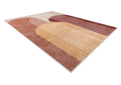 RugsX Carpet Fusion 0810 Beige TerracottaGeometricModernAbstract 120X170 Cm from B&Q