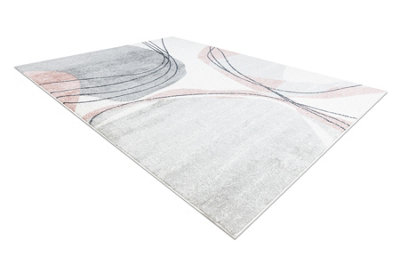 RugsX Carpet Fusion 5868 White Dark PinkLinesModernAbstract 80X150 Cm from B&Q