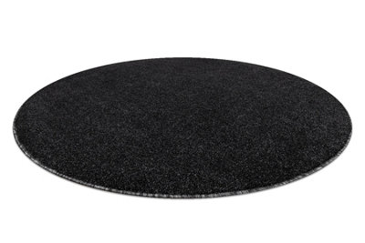RugsX Eton Plus Circle Carpet Melange Anthracite Silver Circle 150 Cm from B&Q