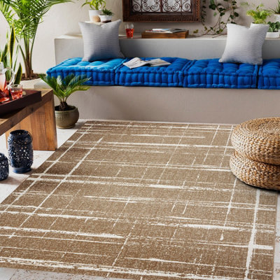 RugsX Flat 48965265 Sisal Carpet Trellis VintageNatural Beige Straw ColorString 200X290 Cm from B&Q