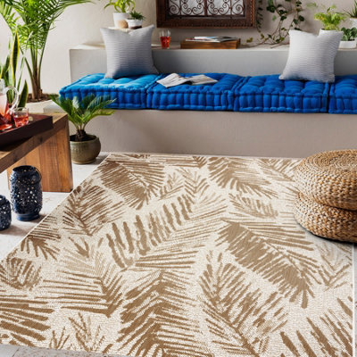 RugsX Flat 48977256 Sisal Carpet Palm LeavesNatural Beige Straw ColorString 160X230 Cm from B&Q