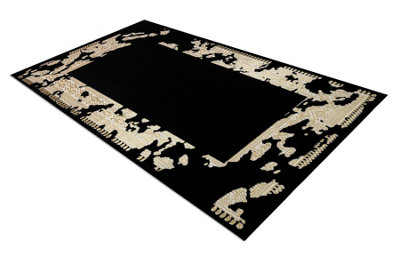 RugsX Carpet Allure 1965 FrameStructuralStylishGlamour Black Gold 280X370 Cm from B&Q