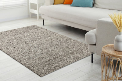 RugsX Wool Carpet Tahar 99005 AnthraciteHand-Woven LoopMelange  90X150 Cm from B&Q
