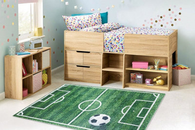 RugsX Bambino 51760 Washing Carpet PitchFootball For Children Anti-SlipGreen  120X170 Cm from B&Q