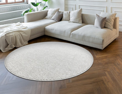 RugsX Carpet Casablanca Loom Circle SilverLoopSoft Indoor & Outdoor Circle 80 Cm from B&Q