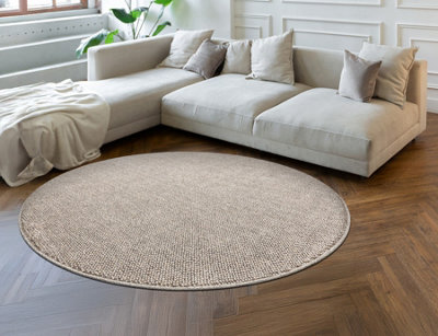 RugsX Carpet Casablanca Loom Circle BrownLoopSoft Indoor & Outdoor Circle 200 Cm from B&Q
