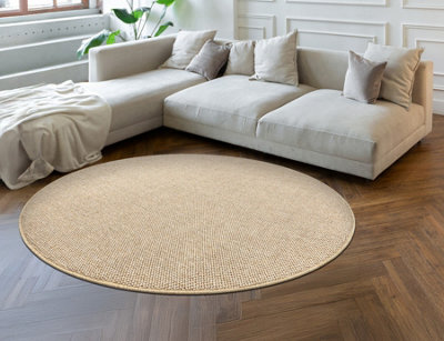 RugsX Carpet Casablanca Loom Circle BeigeLoopSoft Indoor & Outdoor Circle 200 Cm from B&Q