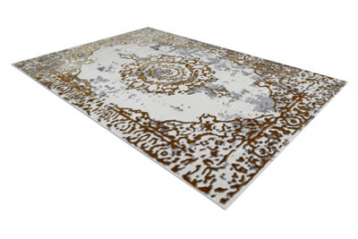 RugsX Carpet Allure 1961 OrnamentFrameStructuralStylishGlamour Gold White 180X270 Cm from B&Q