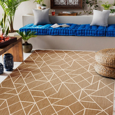RugsX Carpet Flat 48959265 Geometric Natural Beige String 200X290 Cm from B&Q