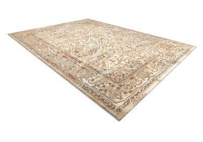 RugsX Wool Carpet Soho 477.04.la110 OstaFlowersFrameNatural Beige Terracotta  200X300 Cm from B&Q