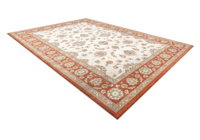 RugsX Wool Carpet Soho 477.15.la103 Osta OrnamentFrame Natural Beige Terracotta 200X300 Cm from B&Q