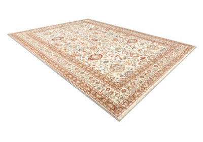 RugsX Wool Carpet Soho 477.26.la100 Osta OrnamentFrame Natural Beige Terracotta 135X200 Cm from B&Q