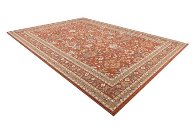 RugsX Wool Carpet Soho 477.26.la300 Osta OrnamentFrame Natural Terracotta Beige 200X300 Cm from B&Q