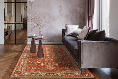 RugsX Wool Carpet Soho 477.01.la301 Osta OrnamentFrame Natural Terracotta Beige 200X300 Cm from B&Q