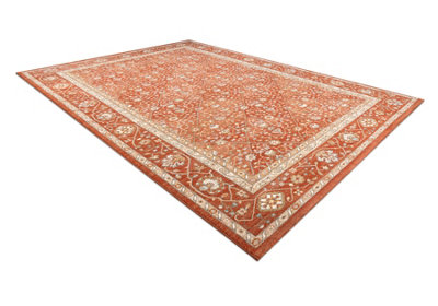 RugsX Wool Carpet Soho 477.27.la300 OstaRhombusFrame Geometric Natural Terracotta 200X300 Cm from B&Q