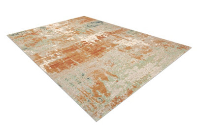 RugsX Wool Carpet Abby 486.13.la112 Osta VintageModern Green Terracotta 80X160 Cm from B&Q