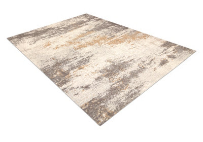 RugsX Wool Carpet Abby 486.28.la110 Osta VintageModern Beige Grey  67X130 Cm from B&Q