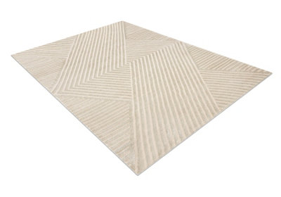 RugsX Carpet Balance 1503 TaupeGeometricStructuralGlamour 140X190 Cm from B&Q